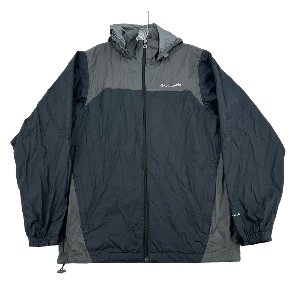Columbia Omni-Shield Hooded Lightweight Jacket Charcoal Gray Outdoors Men Size S